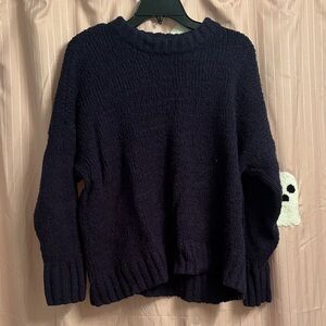 Aerie Navy Women's Crew Neck Sweater